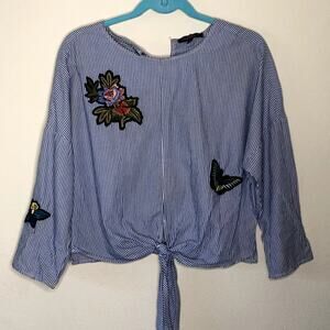 Seersucker Print Patch Top Small